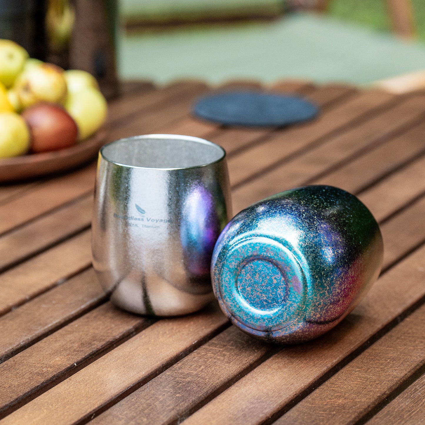 Boundless Voyage Titanium Double-Wall Cup – Ultralight TA1 Camping Coffee Mug for Travel, Hiking & Outdoor Use