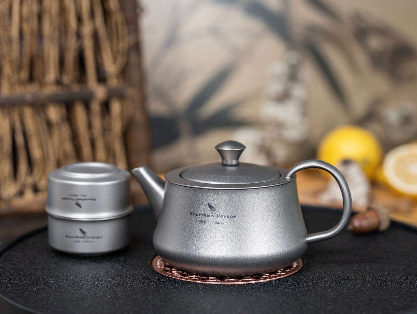 Boundless Voyage 300ml TA1 Titanium Mini Kettle – Ultralight Portable Coffee & Tea Pot for Camping, Hiking & Travel