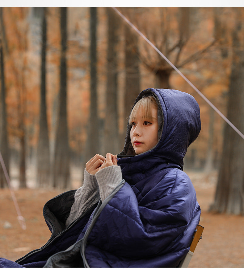 Adult Wearable Sleep Sack – Outdoor Camping & Hiking, Lightweight Hollow Cotton, Warm Winter Cloak Sleeping Bag