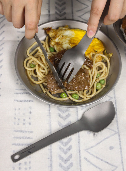 Boundless Voyage Titanium Cutlery Set | Ultralight Fork, Knife & Spoon | Portable & Healthy Dining for Camping & Travel