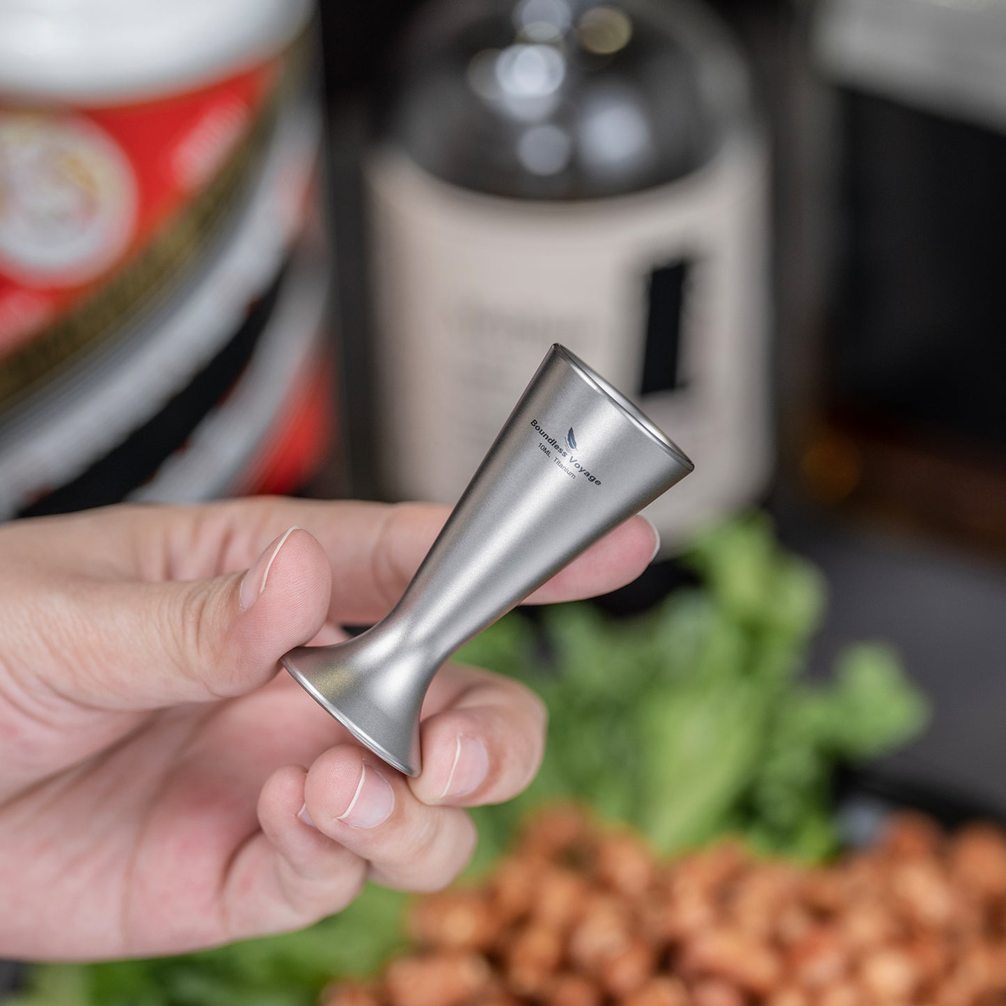 Boundless Voyage Titanium Mini Shot Glass Set | Ultralight Whiskey & Tequila Cups | Small Portable Outdoor Drinking Cups