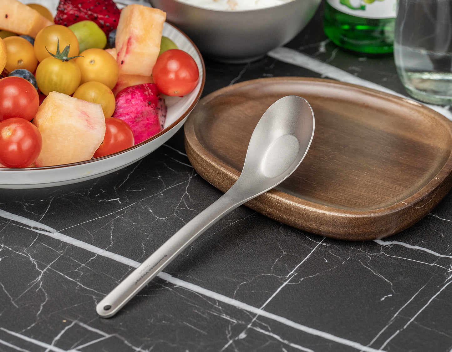 Boundless Voyage Titanium Spoon with Long Handle Outdoor Camping Ultralight Soup Spoon Cutlery Utensil
