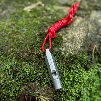 Boundless Voyage Titanium Whistle Emergency Survival Safety Whistles with Lanyard Loud for Outdoor Camping Hiking Coaches Training Sports Keychain Whistle