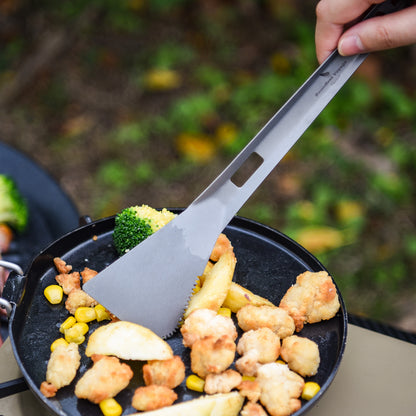 Boundless Voyage Titanium Alloy Tong, Spork，Shovel and Spatula All-In-One Utensil for Portable Lightweight Multi Utensil for Camping Kitchen Cookware Backpacking, Travel, Outdoor Cooking Eating