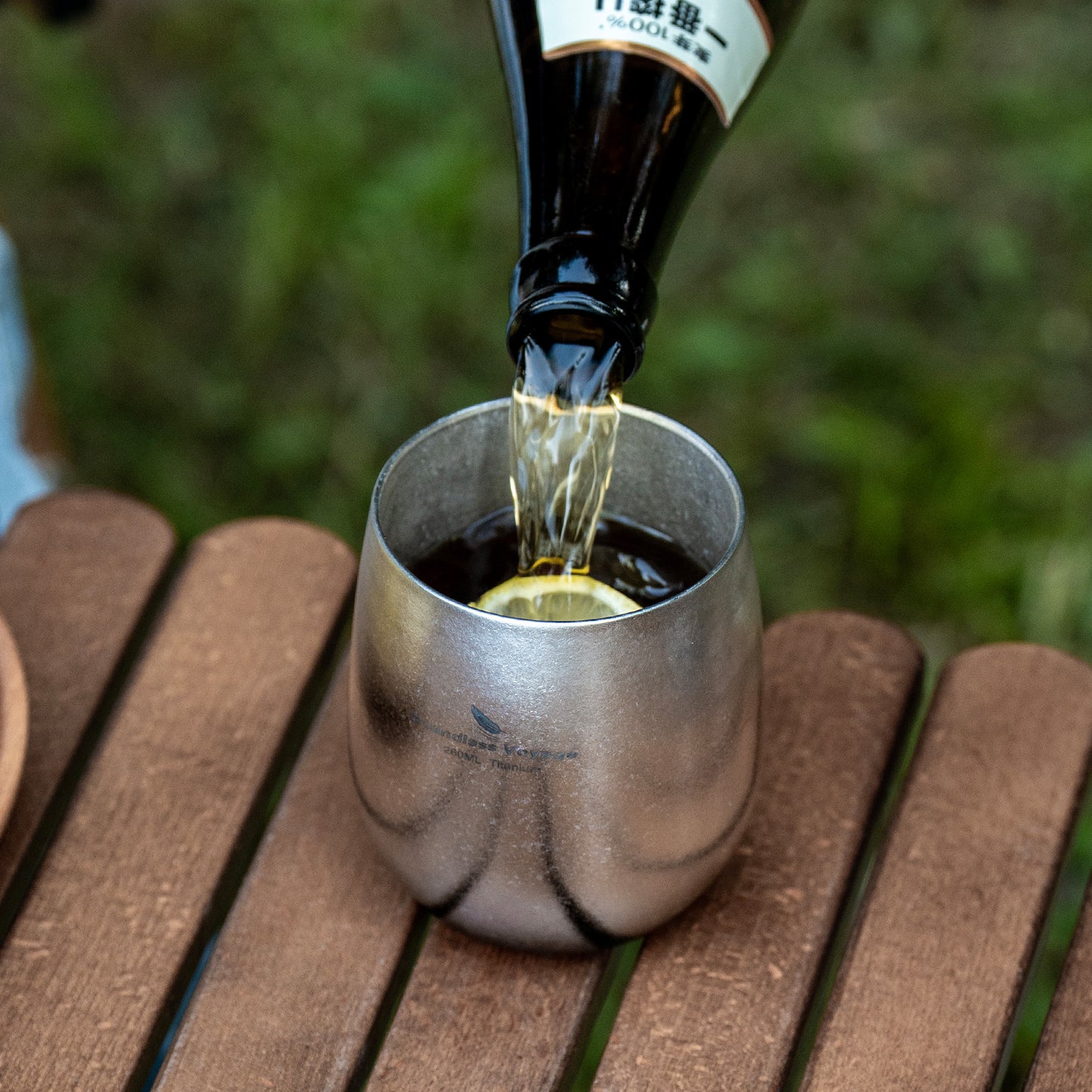 Boundless Voyage Titanium Double-Wall Cup – Ultralight TA1 Camping Coffee Mug for Travel, Hiking & Outdoor Use