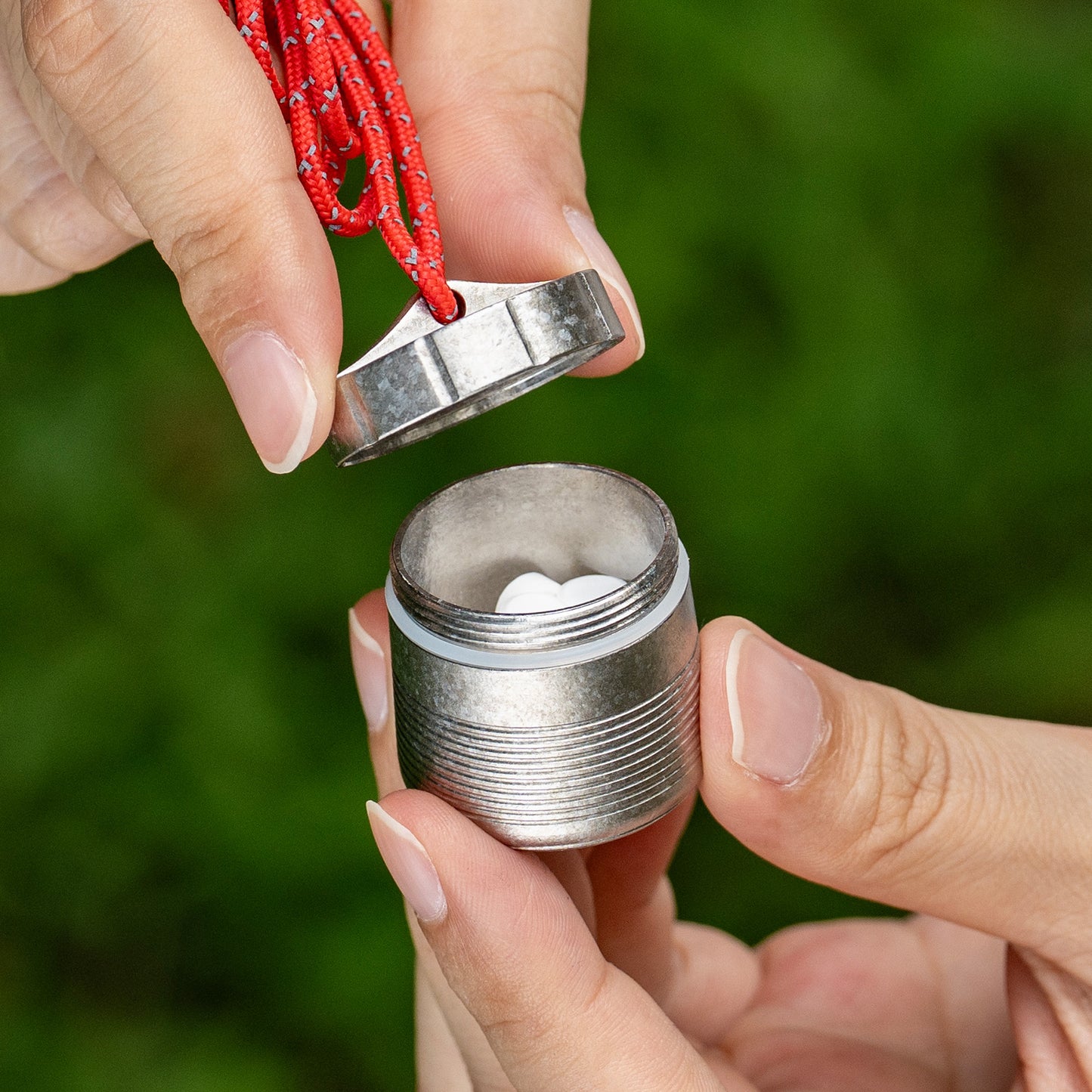 Boundless Voyage Titanium Pill Container – Waterproof Airtight Pill Box with Lanyard for Travel, EDC & Daily Use