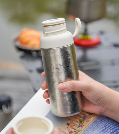 Boundless Voyage 300ml Titanium Vacuum Bottle – Double-Wall Lightweight Coffee & Water Bottle for Travel, Outdoor & Daily Use