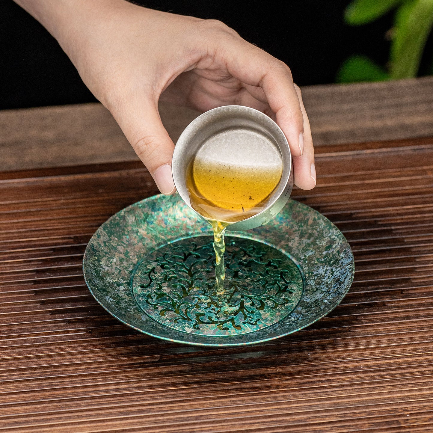 Boundless Voyage Titanium Tea Tray – Detachable Gongfu Tea Drain Tray with Water Storage for Home, Office & Travel