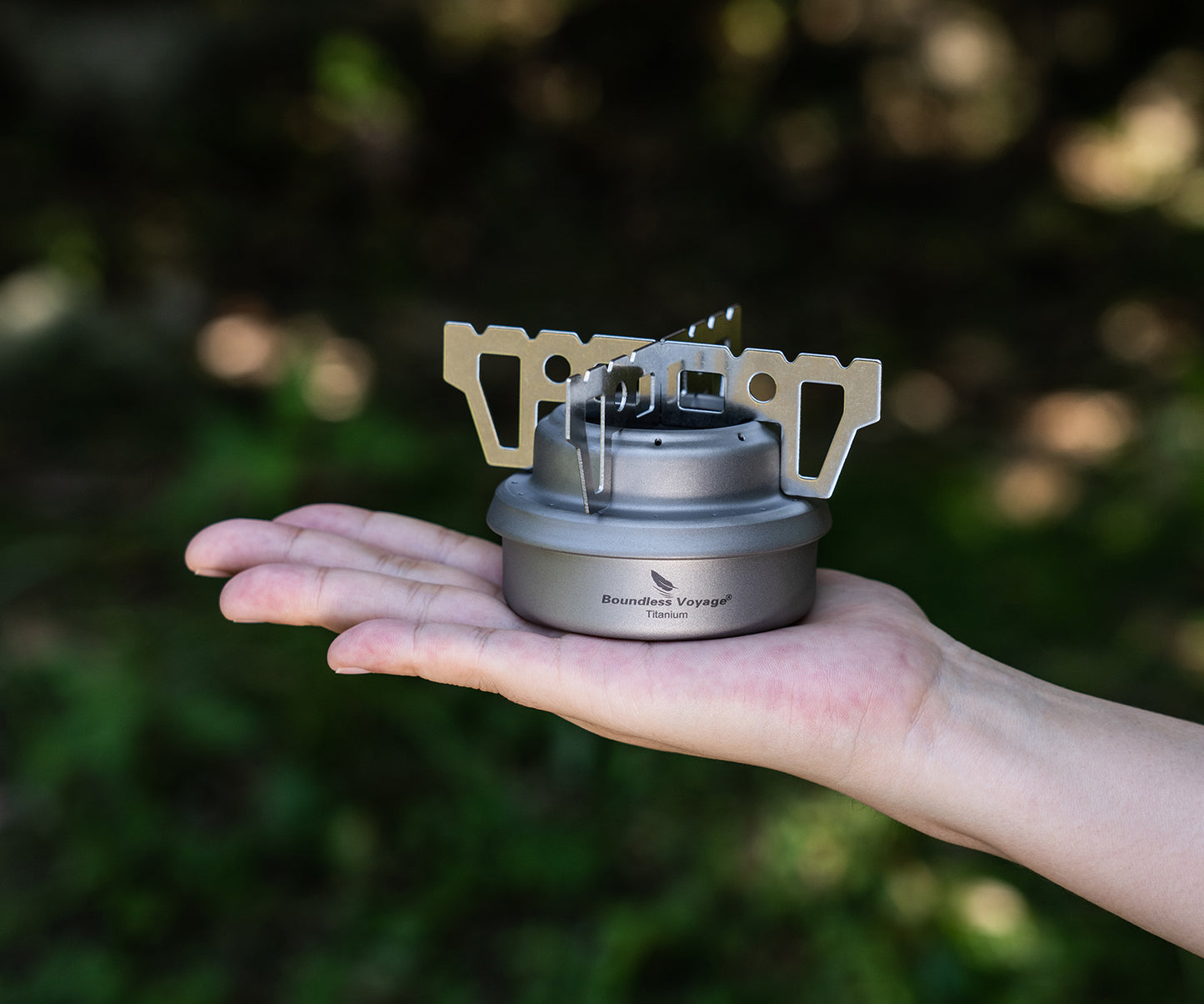 Boundless Voyage Titanium Spirit Alcohol Stove Outdoor Camping Mini Spirit Cooker Alcohol Burner for Picnic Backpacking