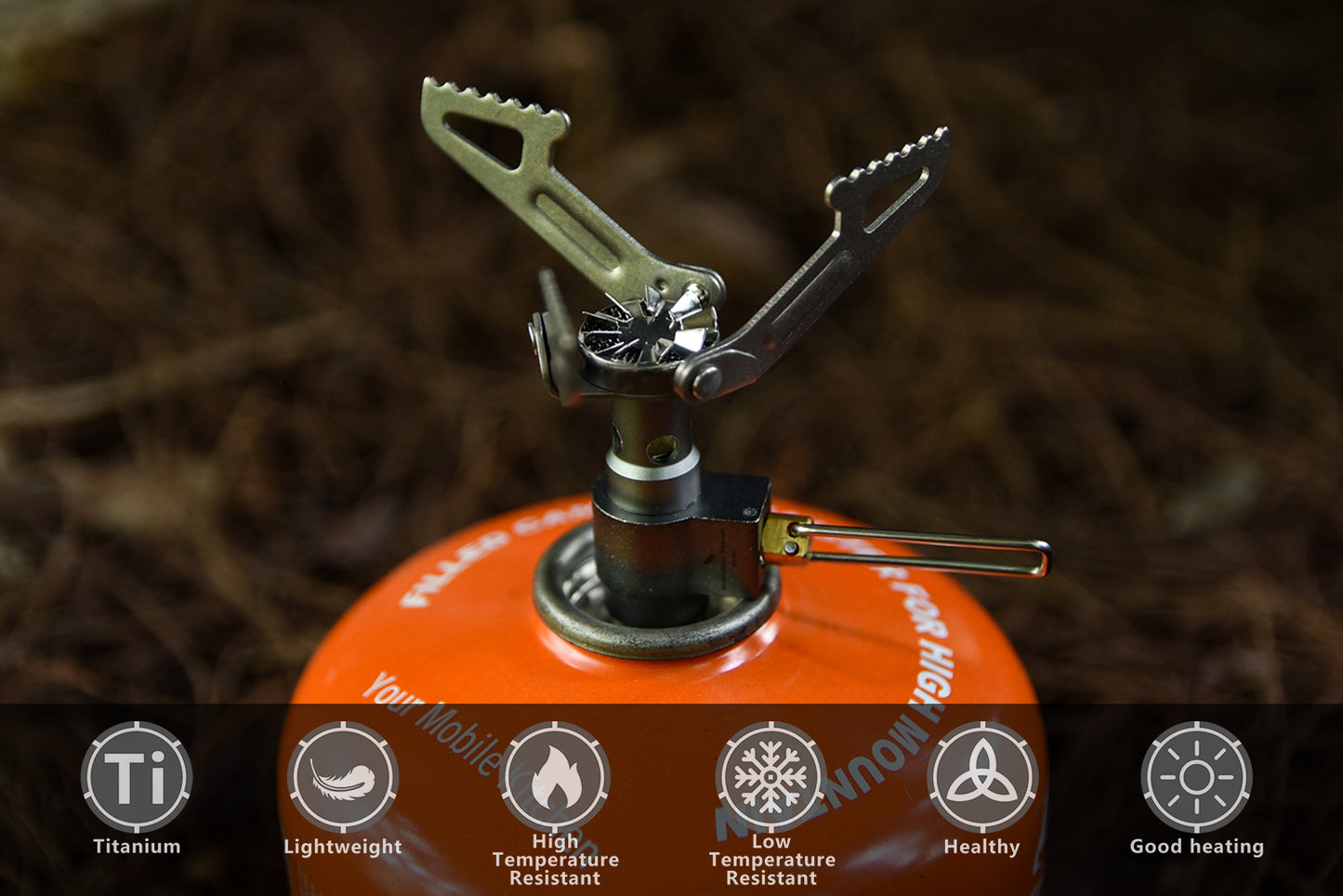 Boundless Voyage Titanium Mini Camping Stove – Ultralight, Durable & Portable Outdoor Cooking Stove for Hiking, Backpacking & Bushcraft