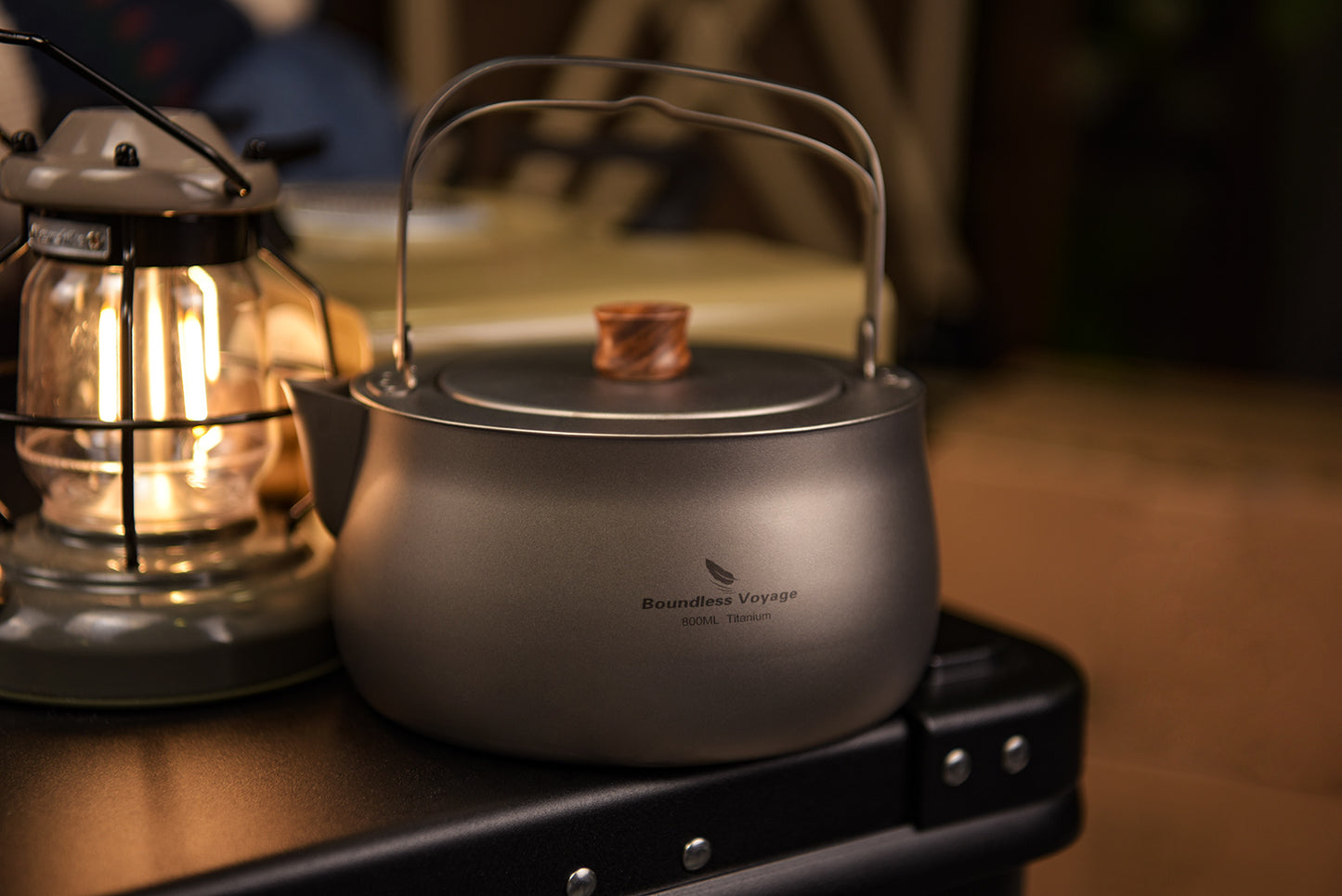 Boundless Voyage Titanium Kettle With Folding Handle Filter Outdoor Camping Teapot Coffee Jug Pot 800ml