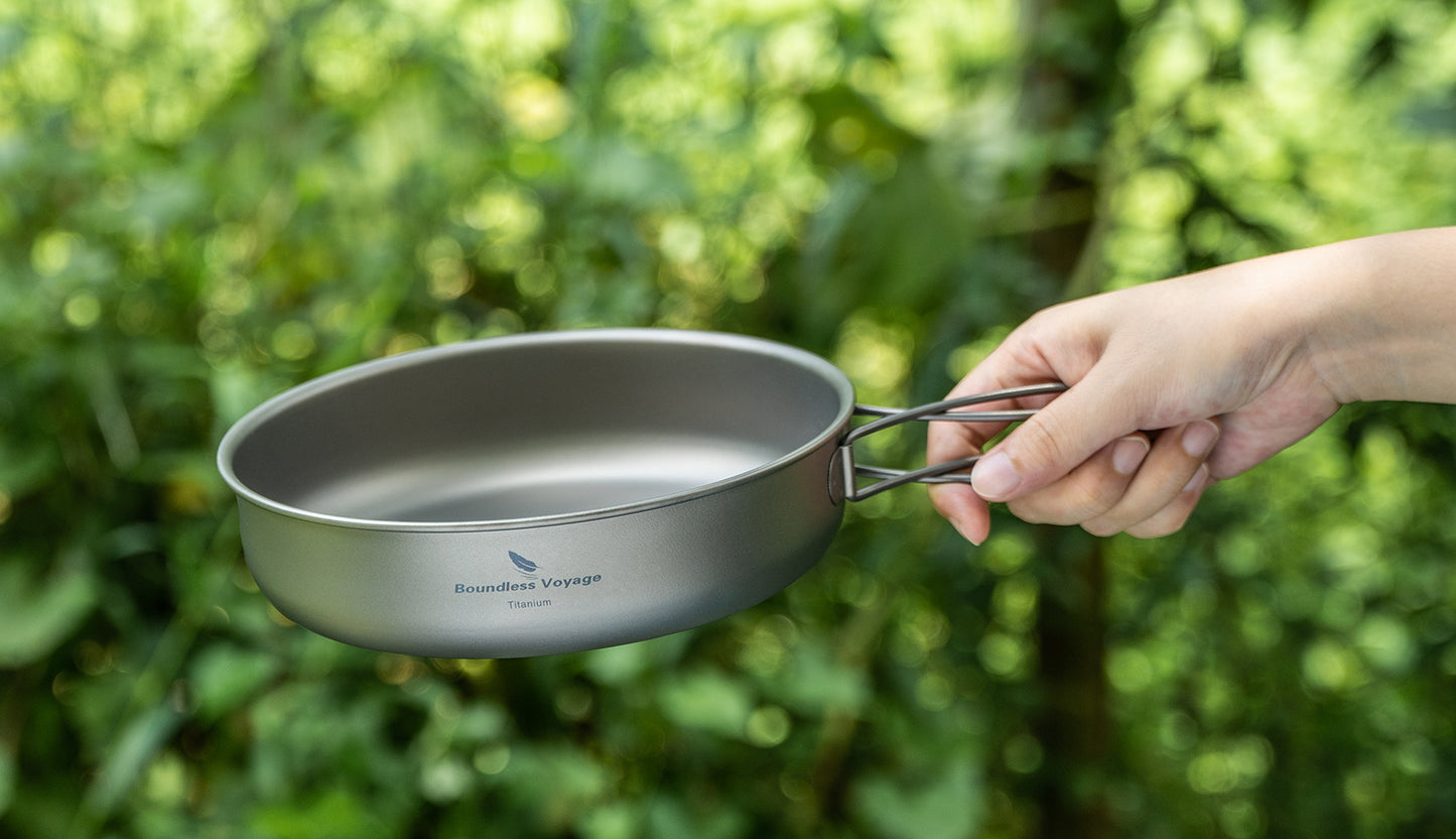 Boundless Voyage Titanium Nonstick Frying Pan 7 Inch – Ultralight, Scratch-Resistant Skillet for Eggs, Pancakes & Everyday Cooking