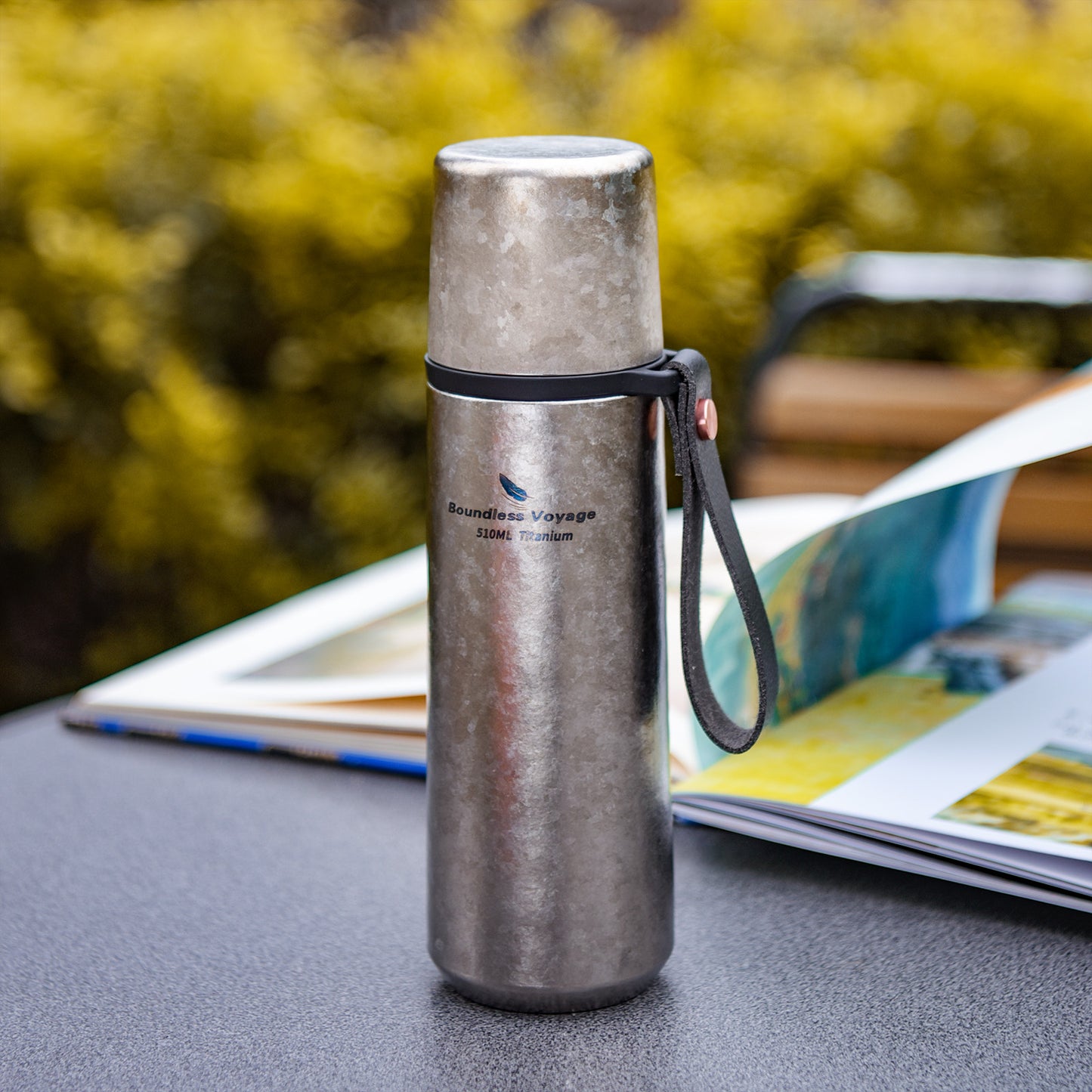 Boundless Voyage 510ml Titanium Insulated Water Bottle – Lightweight, Heat-Retaining & Perfect for Hiking, Travel & Daily Use