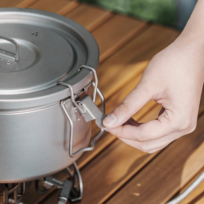 Boundless Voyage Titanium Outdoor Cooking Pot – Ultralight Multi-Purpose Camping Cookware