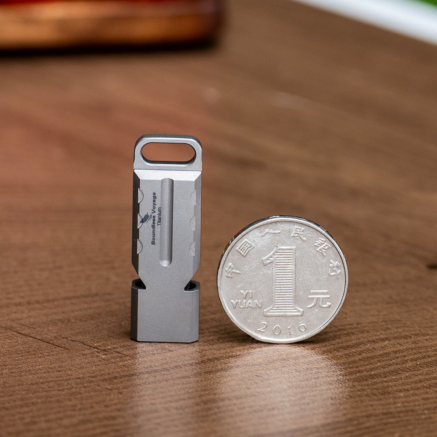 Boundless Voyage TA1 Titanium Dual Tube Survival Whistle – High Decibel Emergency Safety Whistle for Camping, Hiking, Backpacking & Outdoor Rescue
