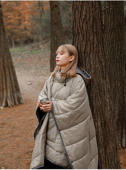 Adult Wearable Sleep Sack – Outdoor Camping & Hiking, Lightweight Hollow Cotton, Warm Winter Cloak Sleeping Bag