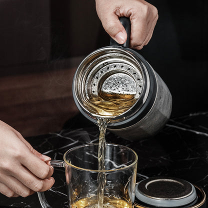 Boundless Voyage 700ml Titanium Double-Walled Cup Insulated Water Cup with Lid & Filter Portable Reusable Travel Coffee Mug for Hot and Cold Beverages