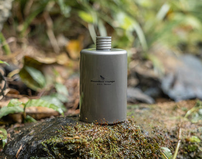 Boundless Voyage 200ml Titanium Pocket Flagon – Portable Camping Flask, Lightweight Hip Flask for Outdoor Adventures, Picnics, & Sports