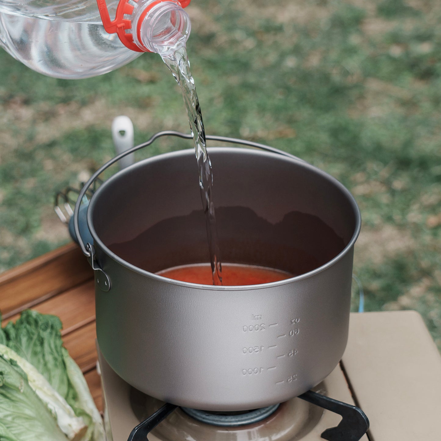 Boundless Voyage 2900ml TA1 Titanium Hanging Pot – Ultralight Large-Capacity Cooking Pot for Camping, Backpacking & Outdoor Bushcraft