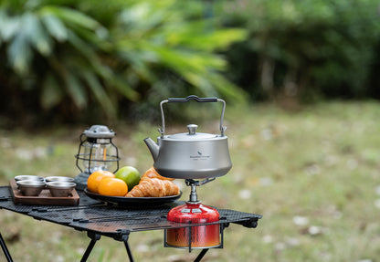 Boundless Voyage 800ML Titanium Kettle with Filter & Folding Handle Ultralight Teapot Outdoor Camping Water Jug for Loose Tea Ti3093D