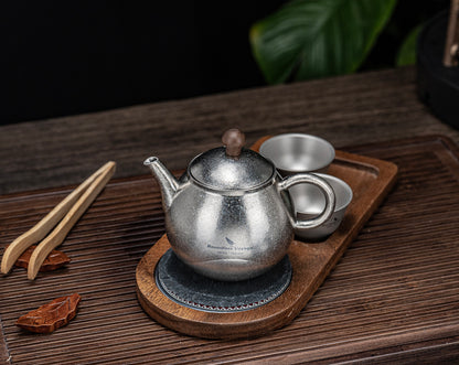 Boundless Voyage Titanium Kungfu Teapot with Lid and Handle Camping Coffee & Tea Pot for Outdoor Backpacking Hiking Teapot 380ml
