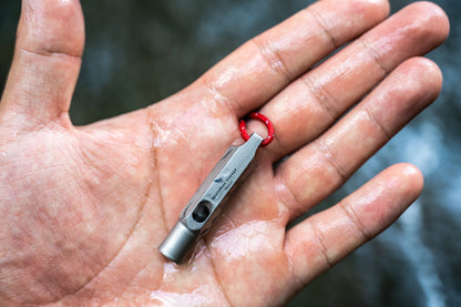 Boundless Voyage Titanium Whistle Emergency Survival Safety Whistles with Lanyard Loud for Outdoor Camping Hiking Coaches Training Sports Keychain Whistle