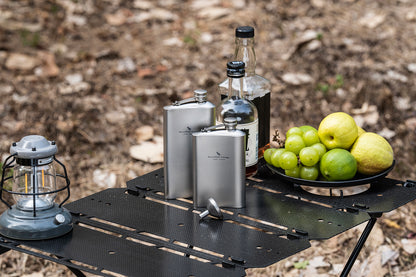 Boundless Voyage Titanium Flask 200ml- Ultralight & Durable Camping Essential - Flavor-Resistant Flask Bottle for Whiskey Vodka Wine Outdoor Travel Equipment