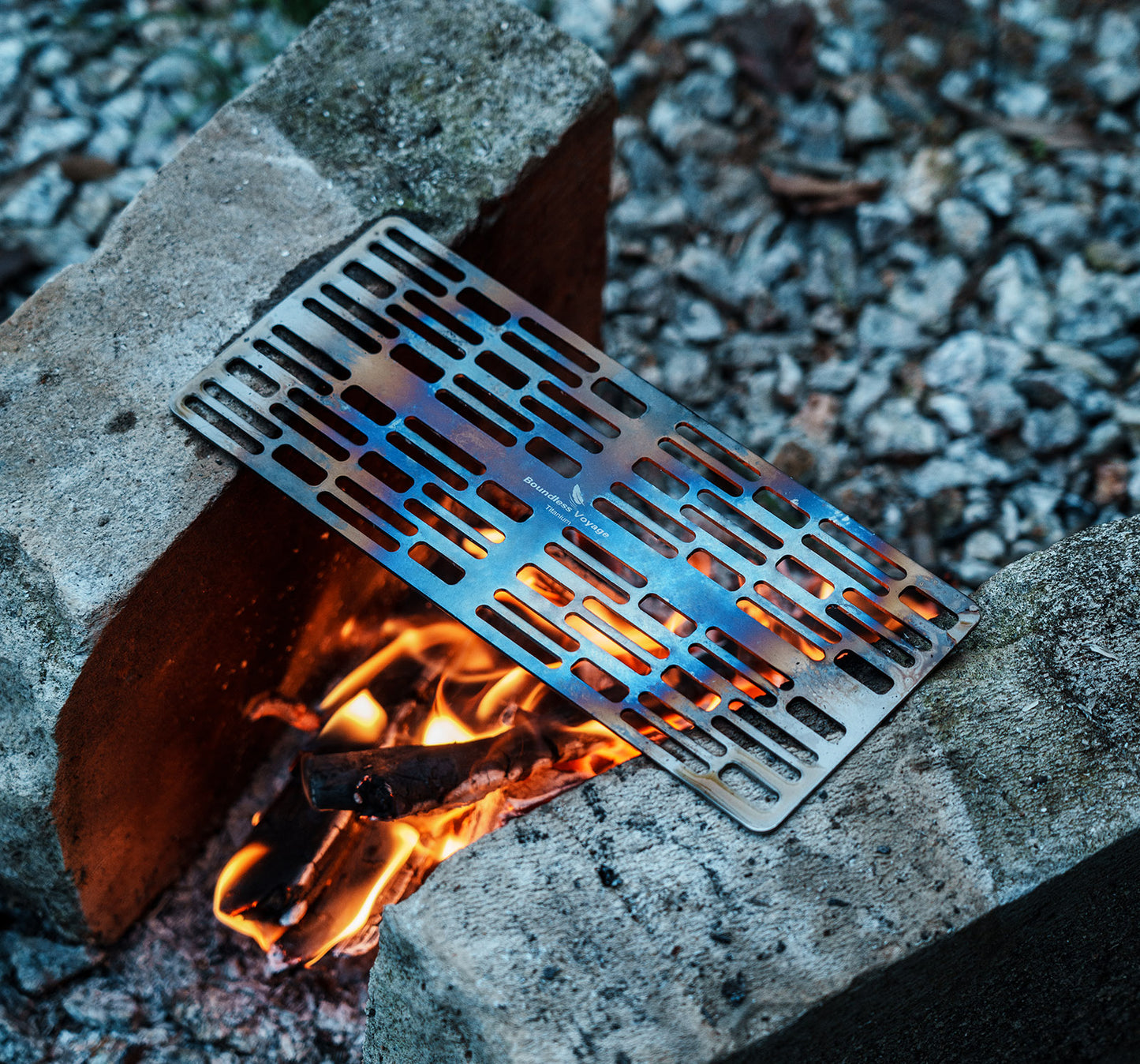 Boundless Voyage Titanium BBQ Grill Plate – Ultralight Charcoal Grill Grate for Camping, Hiking & Outdoor Cooking