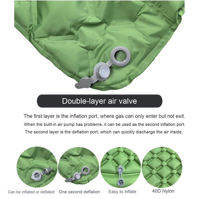 Ultralight Foot-Press Inflatable Sleeping Pad – Compact Waterproof Camping Air Mattress (800g, 2600cm³) for Solo Hiking & Backpacking