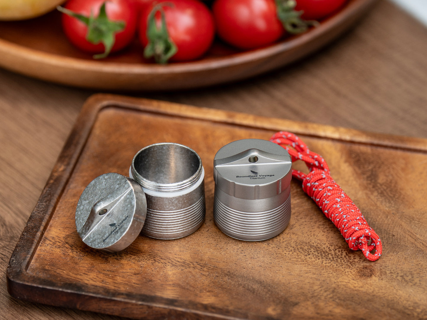 Boundless Voyage Titanium Pill Container – Waterproof Airtight Pill Box with Lanyard for Travel, EDC & Daily Use