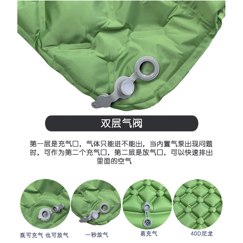 Ultralight Foot-Press Inflatable Sleeping Pad – Compact Waterproof Camping Air Mattress (800g, 2600cm³) for Solo Hiking & Backpacking