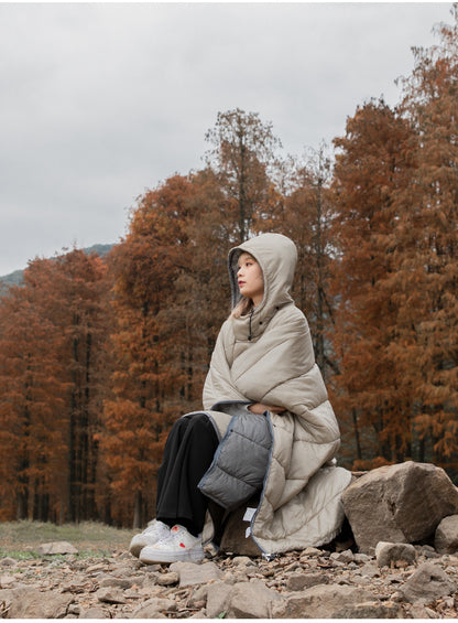 Adult Wearable Sleep Sack – Outdoor Camping & Hiking, Lightweight Hollow Cotton, Warm Winter Cloak Sleeping Bag
