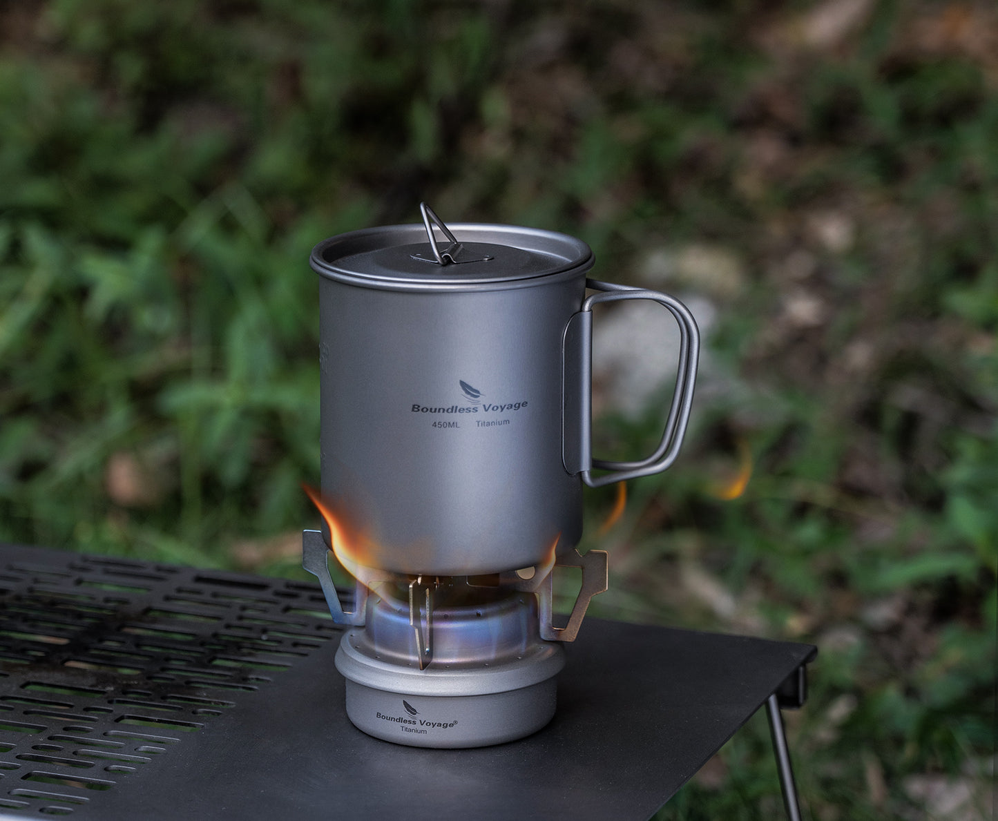 Boundless Voyage Titanium Spirit Alcohol Stove Outdoor Camping Mini Spirit Cooker Alcohol Burner for Picnic Backpacking