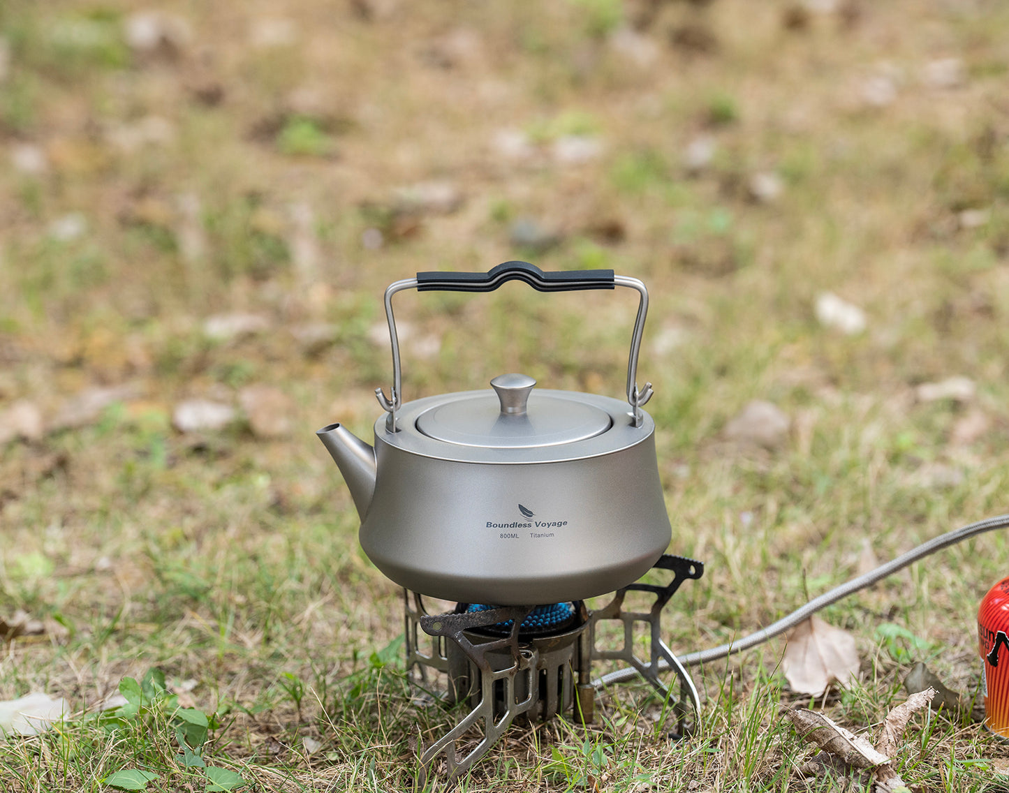 Boundless Voyage 800ML Titanium Kettle with Filter & Folding Handle Ultralight Teapot Outdoor Camping Water Jug for Loose Tea Ti3093D