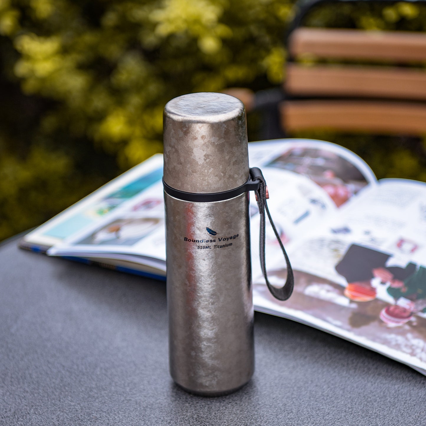 Boundless Voyage 510ml Titanium Insulated Water Bottle – Lightweight, Heat-Retaining & Perfect for Hiking, Travel & Daily Use