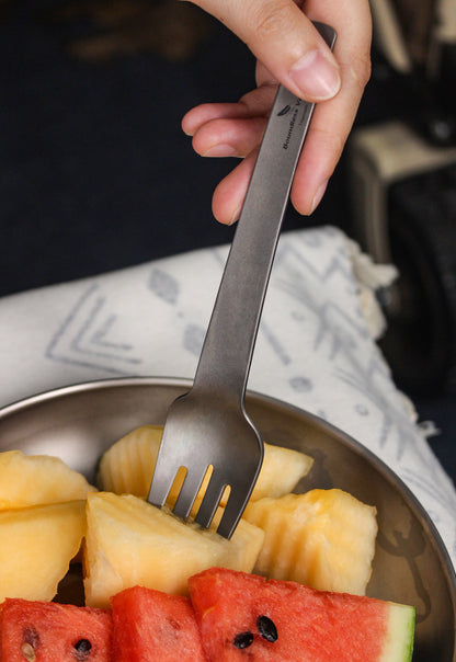 Boundless Voyage Titanium Cutlery Set | Ultralight Fork, Knife & Spoon | Portable & Healthy Dining for Camping & Travel