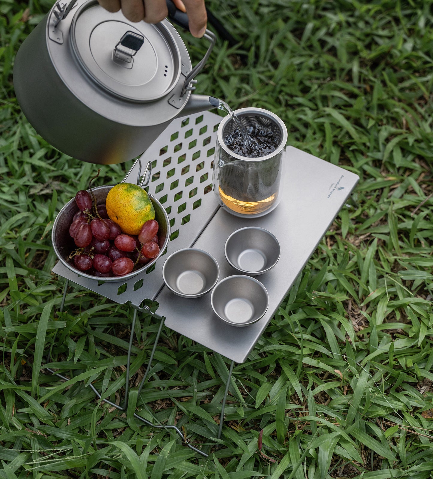 Boundless Voyage Titanium Folding Camping Table with Legs Outdoor Tableware Suitable for Picnic Camping Outdoor Hiking Ti2028C