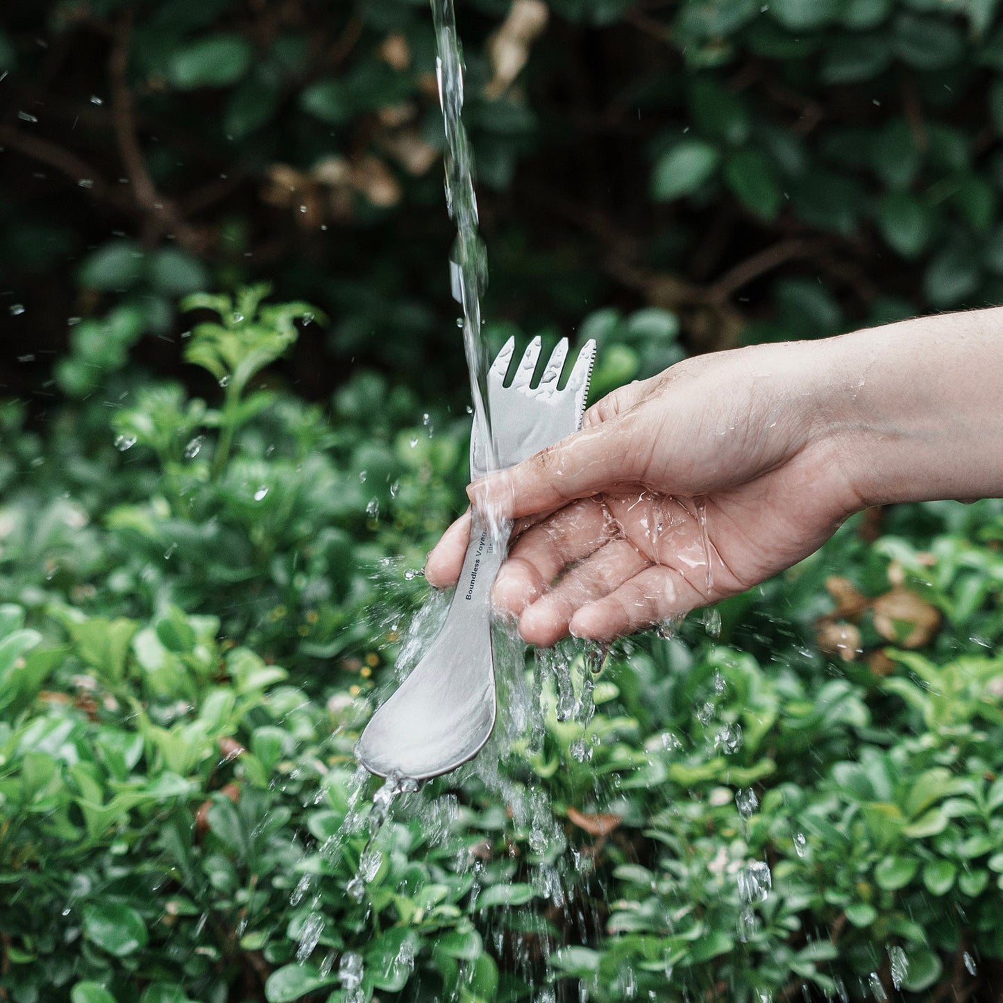 Boundless Voyage Titanium Spoon & Fork – Ultralight Spork-Style Camping Cutlery for Outdoor, Home & Kitchen Use