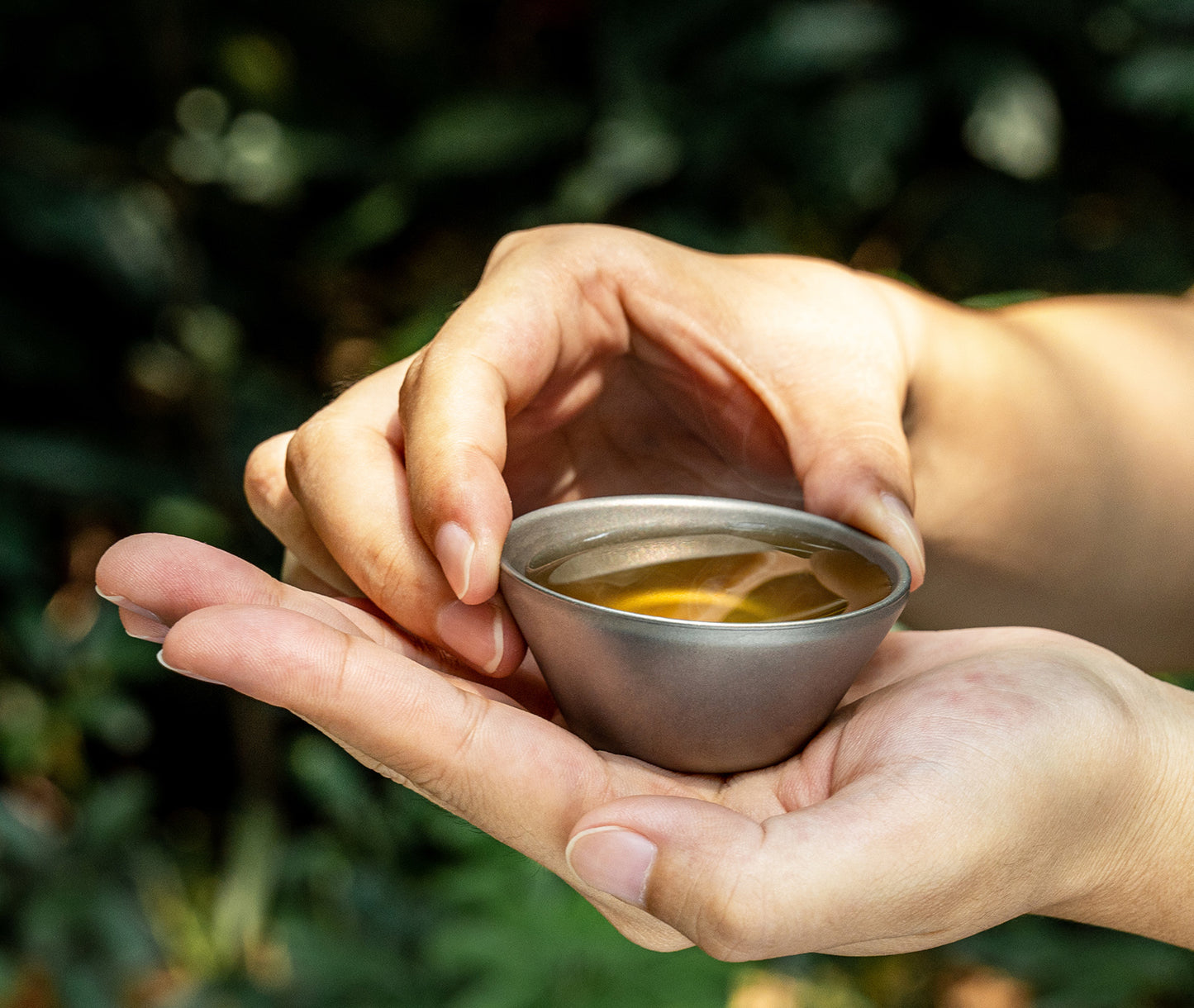 Boundless Voyage Titanium Double-Layer mini Tea cup Portable Anti-scalding Camping Teapot Set Mug for Coffee Drink Liquor Picnic Hiking Traveling Drinkware