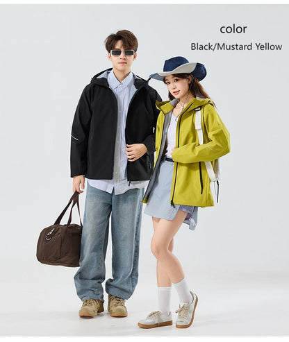 Unisex Lightweight Hard Shell Jacket – Windproof & Waterproof for Hiking, Trekking & Outdoor