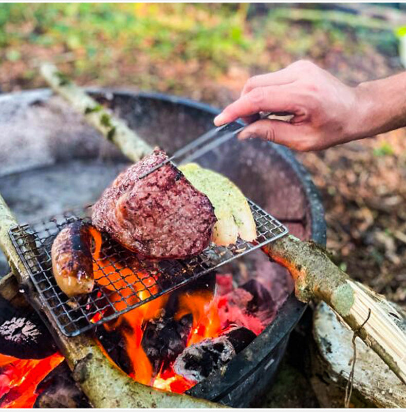 Boundless Voyage Mini Titanium Charcoal BBQ Grill Plate – Ultralight Portable Camping & Beach Grill