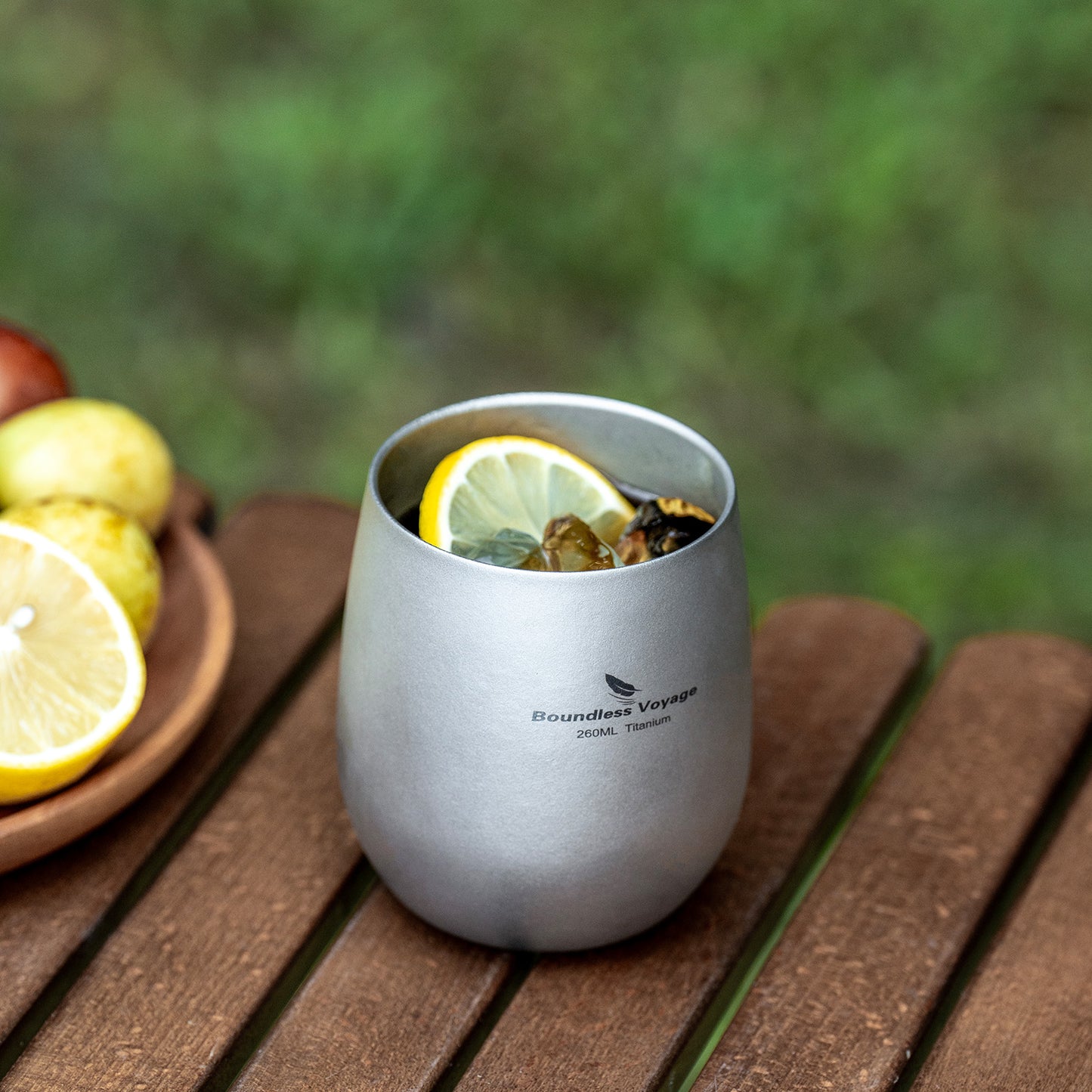 Boundless Voyage Titanium Double-Wall Cup – Ultralight TA1 Camping Coffee Mug for Travel, Hiking & Outdoor Use