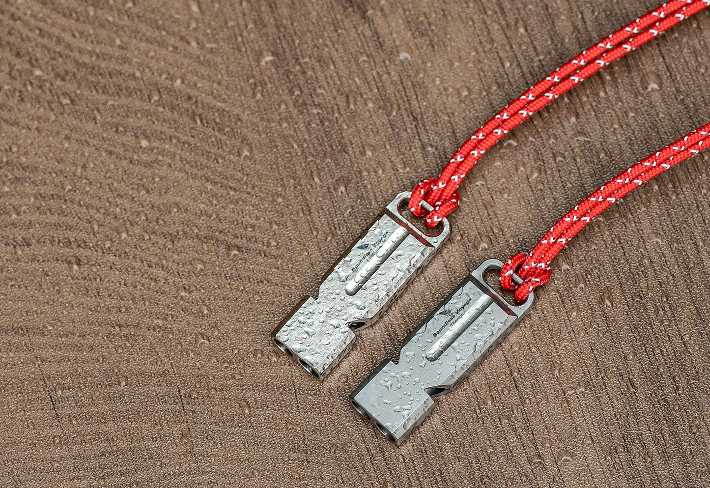 Boundless Voyage TA1 Titanium Dual Tube Survival Whistle – High Decibel Emergency Safety Whistle for Camping, Hiking, Backpacking & Outdoor Rescue