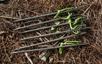 Camping Titanium Tent Stakes 20cm Outdoor Hiking Climbing Tent Nails Pegs Accessories for Hard Soil