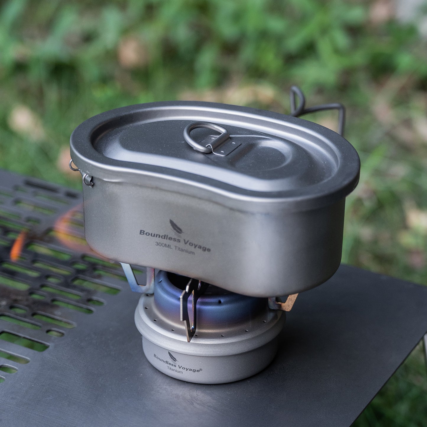 Boundless Voyage Titanium Spirit Alcohol Stove Outdoor Camping Mini Spirit Cooker Alcohol Burner for Picnic Backpacking