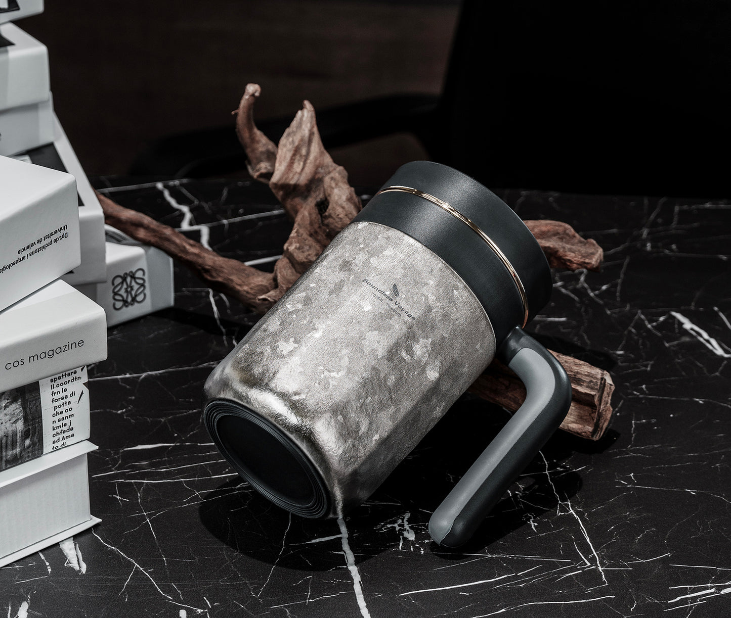 Boundless Voyage 700ml Titanium Double-Walled Cup Insulated Water Cup with Lid & Filter Portable Reusable Travel Coffee Mug for Hot and Cold Beverages