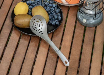 Boundless Voyage Pure titanium soup colander skimmer colander ultralight long handle portable tableware cooking fried food filter kitchen tools