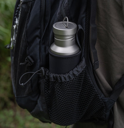 Titanium Water Bottle with Lid Wide Mouth Leak-Proof Reusable Sport Drinking Bottle for Camping Hiking Picnic Climbing Running Tea Coffee