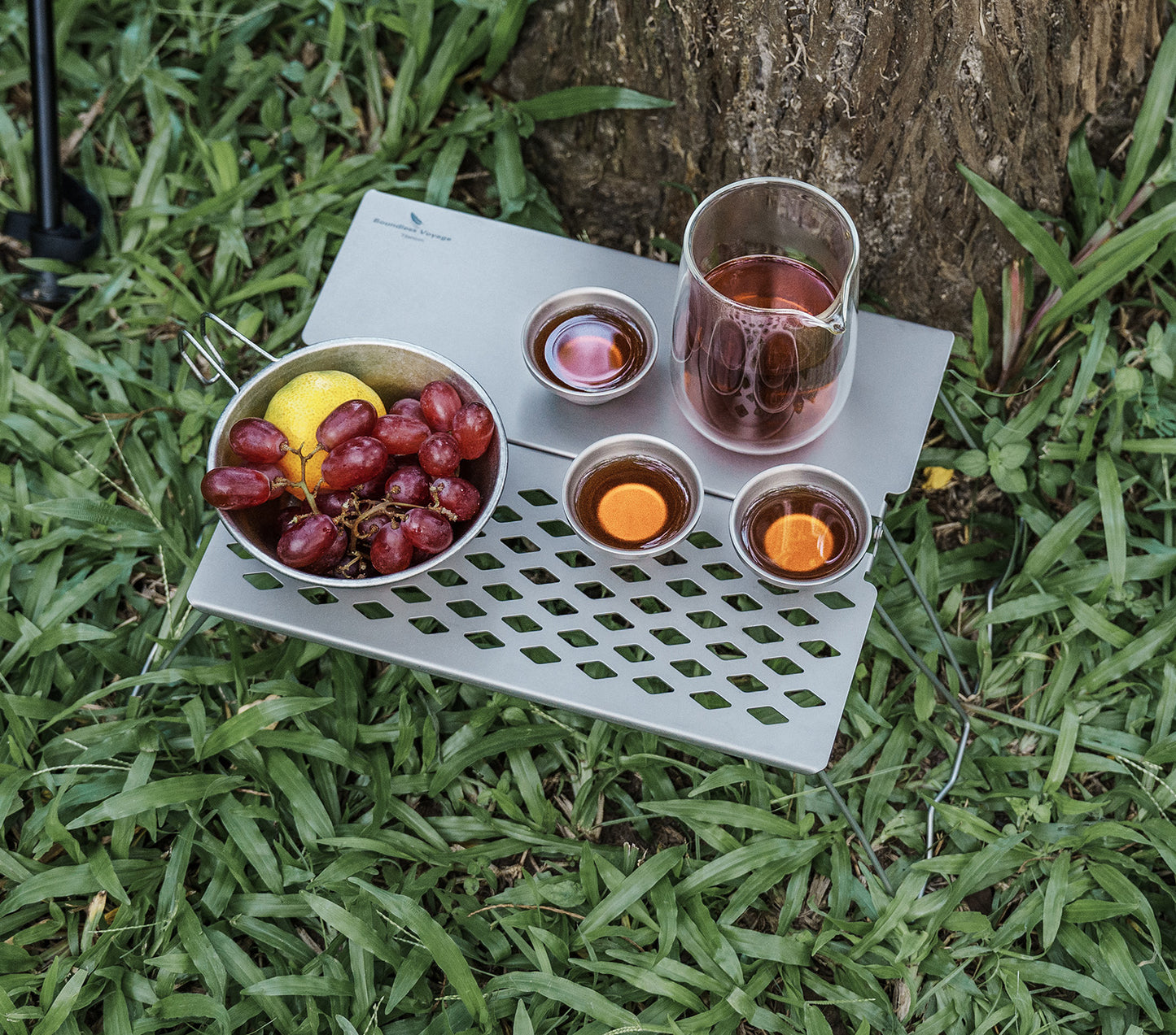 Boundless Voyage Titanium Folding Camping Table with Legs Outdoor Tableware Suitable for Picnic Camping Outdoor Hiking Ti2028C