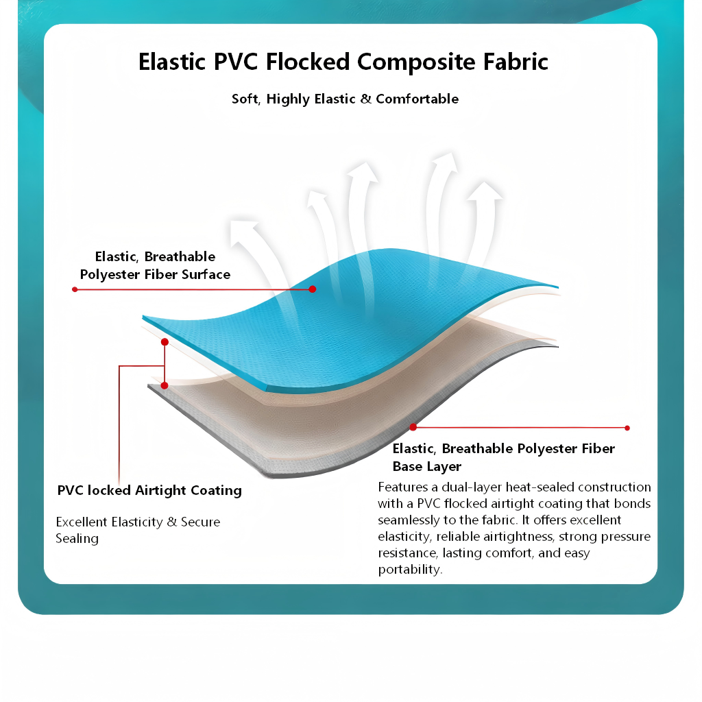 Push-Button Inflatable Travel Pillow - Ergonomic Neck Support, Soft Flocking, Compact & Portable